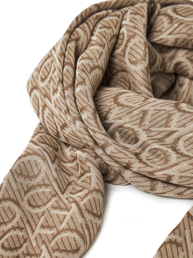 Calvin Klein Fular Calvin Klein Aop Monogram Jacquard LV04F8054G Beis