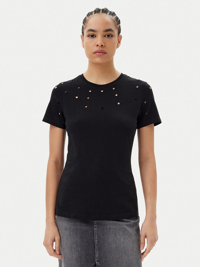 Silvian Heach Silvian Heach Camiseta GPP25070TS Negro Regular Fit