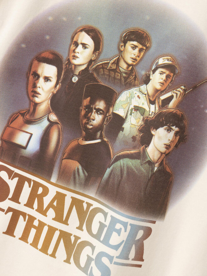 NAME IT NAME IT Camiseta STRANGER THINGS 13227698 Blanco Regular Fit
