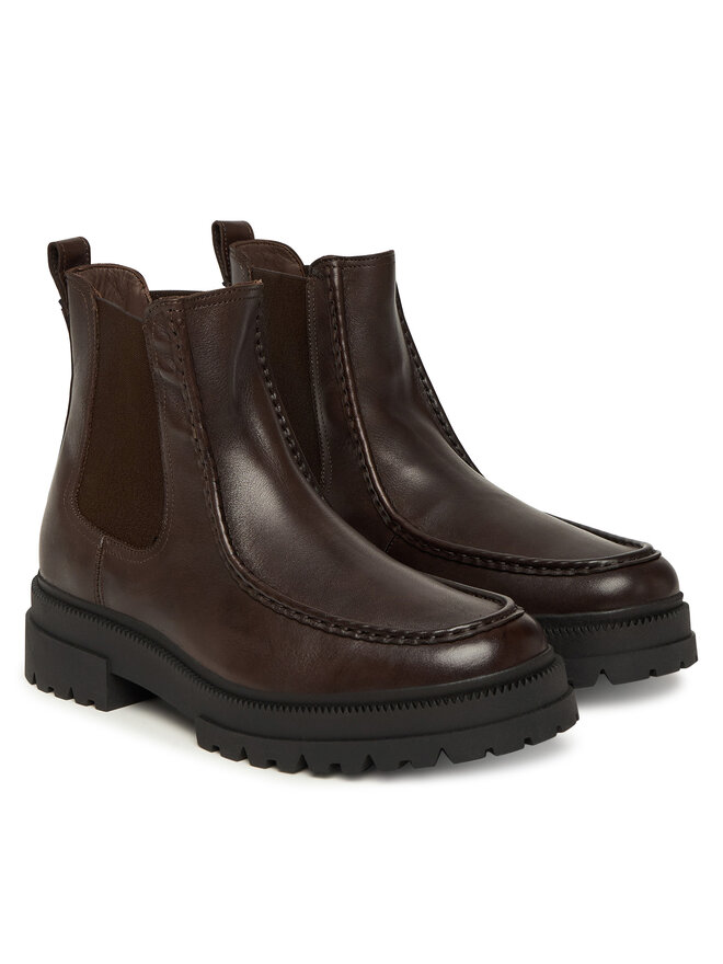 Tommy Hilfiger Klassische Stiefeletten Tommy Hilfiger Th Chunky Dress Casual Chel FM0FM05763 Braun