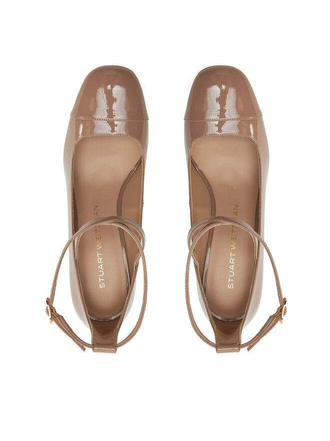 Stuart Weitzman Czółenka Stuart Weitzman Eden Strap 85 SK086 Beżowy