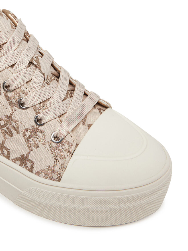 DKNY Trampki DKNY York Lace UP Sneak K2533982 Beżowy