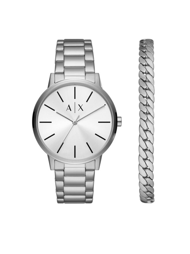 Armani Exchange Zegarek Armani Exchange Cayde AX7138SET Srebrny
