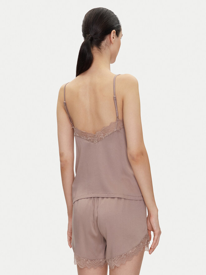 HUGO HUGO Μπλούζα πιτζάμας Red Label Lace_Cami 50531653 Καφέ Regular Fit