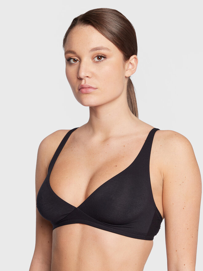 Hanro Hanro Bralette melltartó Cotton Sensation 1387 Fekete