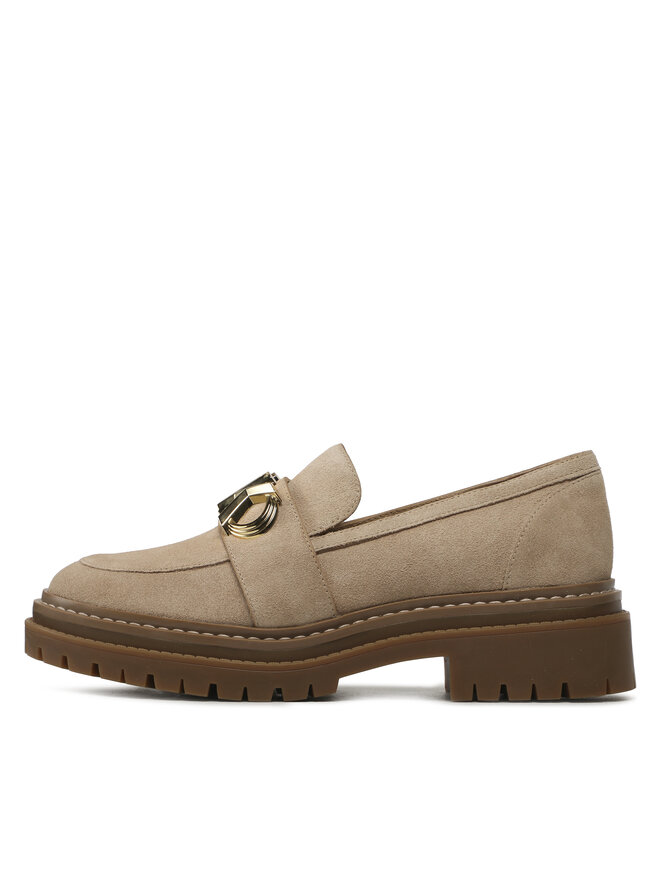 MICHAEL Michael Kors Loafersy MICHAEL Michael Kors Parker Lug Loafer 40F3PKFP1S Beżowy
