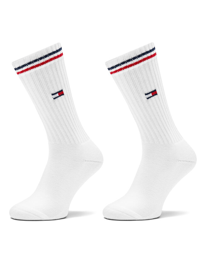 Tommy Hilfiger Комплект 2 чифта дълги чорапи дамски Tommy Hilfiger 701228176 Бял