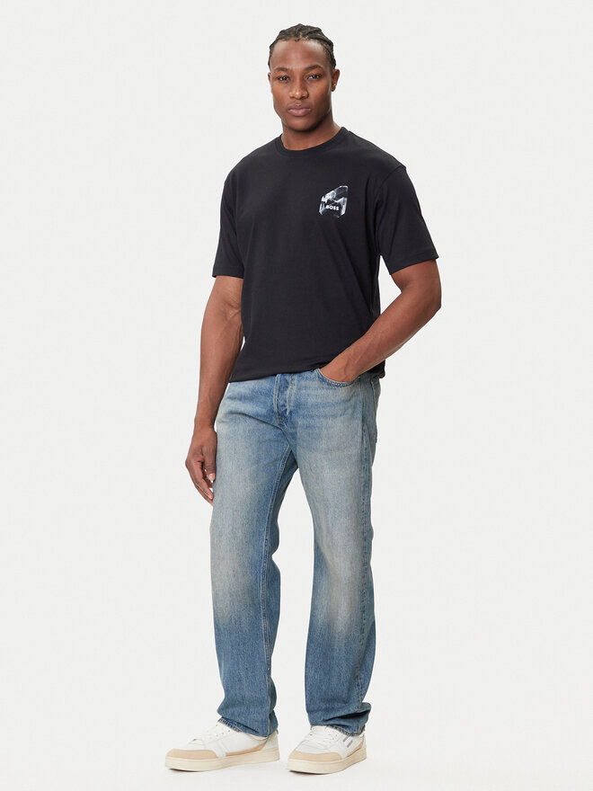 BOSS BOSS Camiseta 50546374 Negro Relaxed Fit