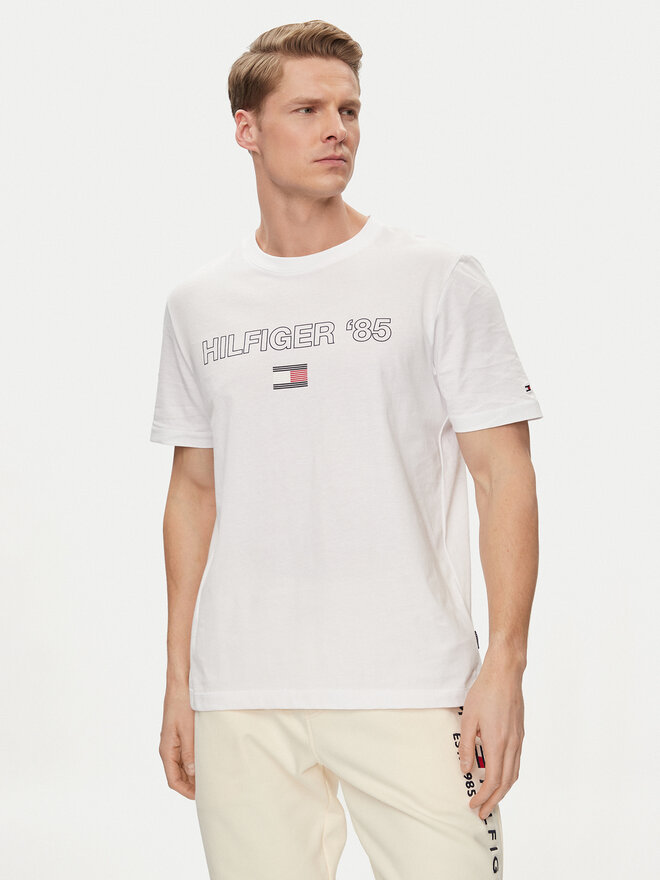 Tommy Hilfiger Tommy Hilfiger Marškinėliai 85' MW0MW34427 Balta Regular Fit
