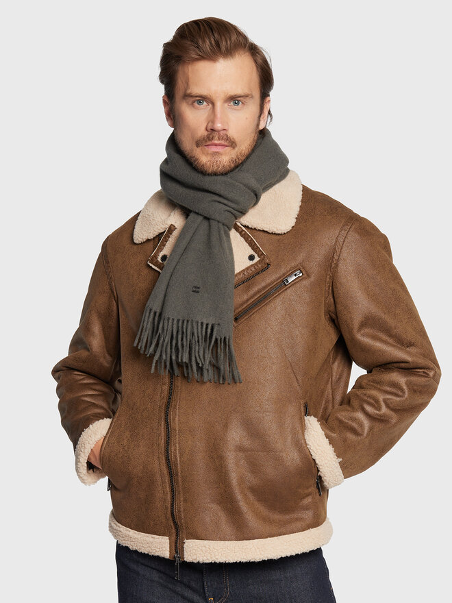 Tommy Hilfiger Šallīte Tommy Hilfiger Elevated Plaque AM0AM10376 Pelēks