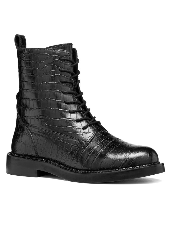 Geox Schnürschuhe Geox D Serilda D46WYG 40 C9999 Schwarz