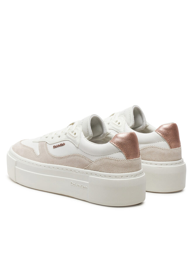 Calvin Klein Снікерcи Calvin Klein Ff Cupsole Lace Up W/Ml Mix M HW0HW02125 Білий