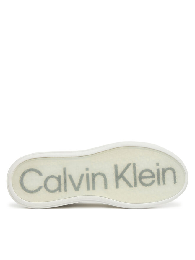 Calvin Klein Сникърси Calvin Klein Low Top Lace Up Lth HM0HM01016 Бял