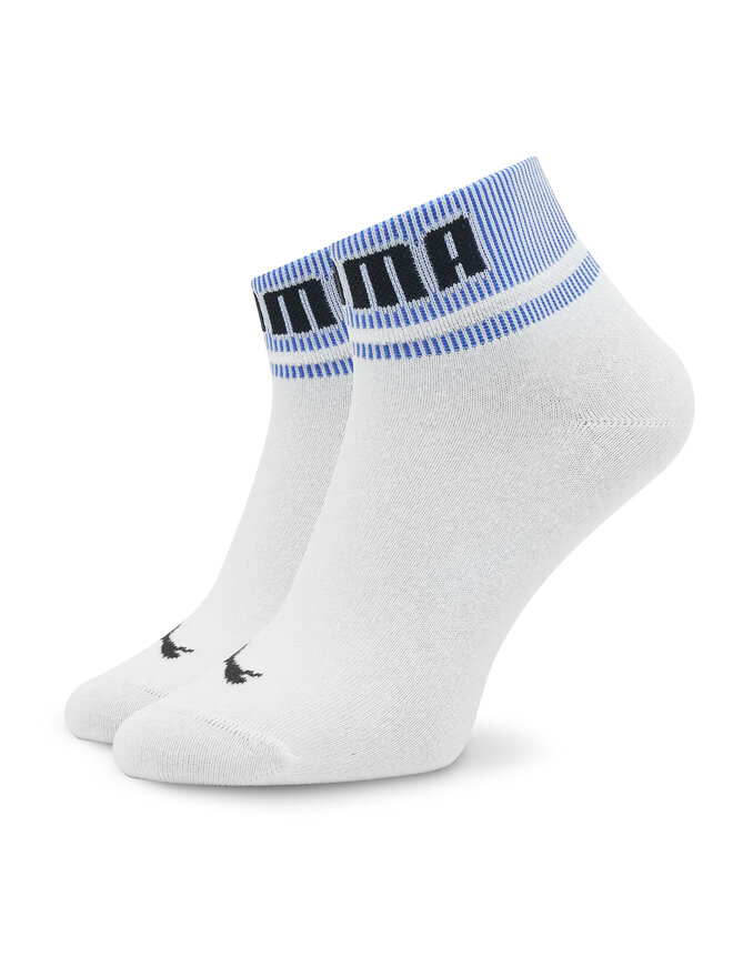 Puma Zestaw 2 par wysokich skarpet unisex Puma Unisex New Heritage Quarter 2P 938021 Biały