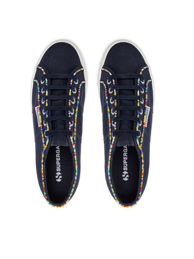 Superga Sneakers aus Stoff Superga Multicolor Beads 2740 S4131FW Dunkelblau
