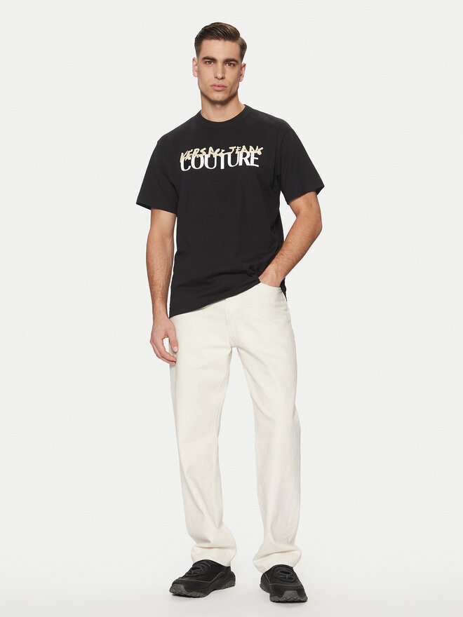 Versace Jeans Couture Versace Jeans Couture T-Shirt 78GAHE06 Μαύρο Regular Fit