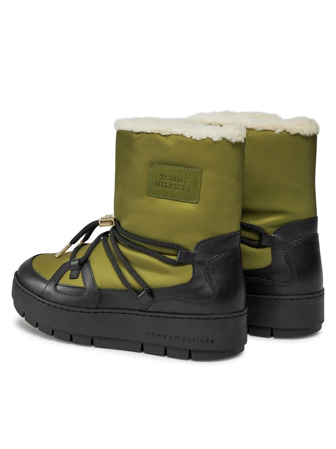 Tommy Hilfiger Μπότες Χιονιού Tommy Hilfiger Tommy Essential Snowboot FW0FW07504 Πράσινο