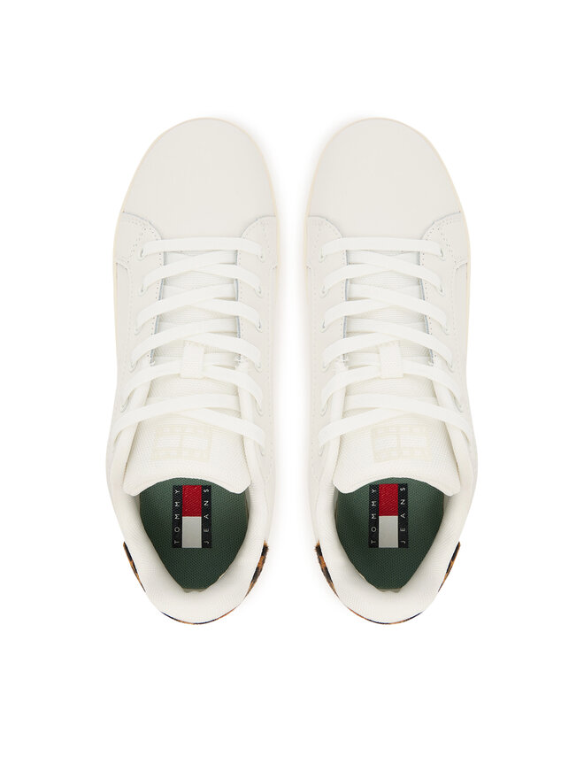 Tommy Jeans Снікерcи Tommy Jeans Tjw Flatform Leopard Sneaker EN0EN02930 Білий