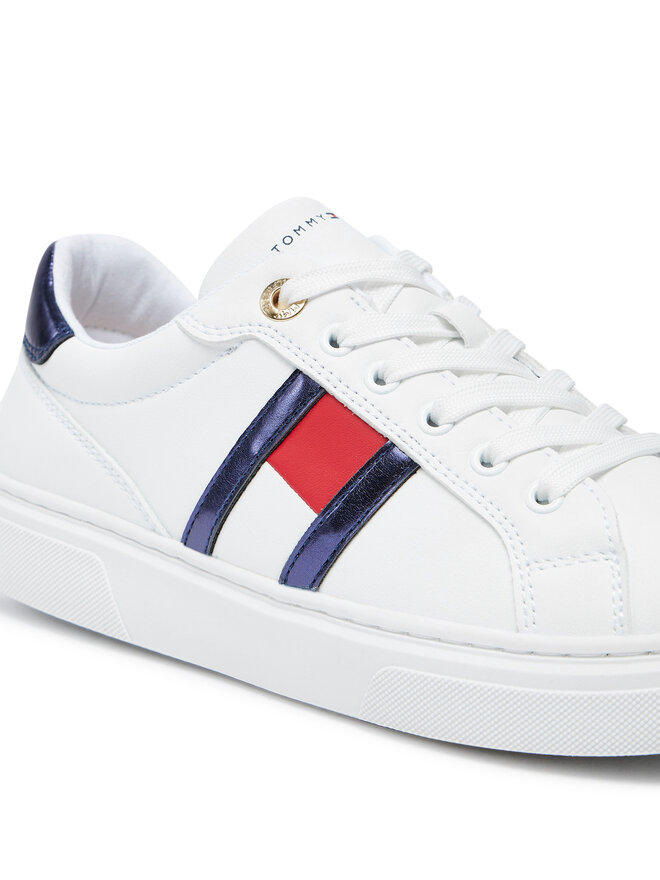 Tommy Hilfiger Zapatillas Tommy Hilfiger Flag Low Cut Lace-Up Sneaker T3A9-33538-1351 S Blanco