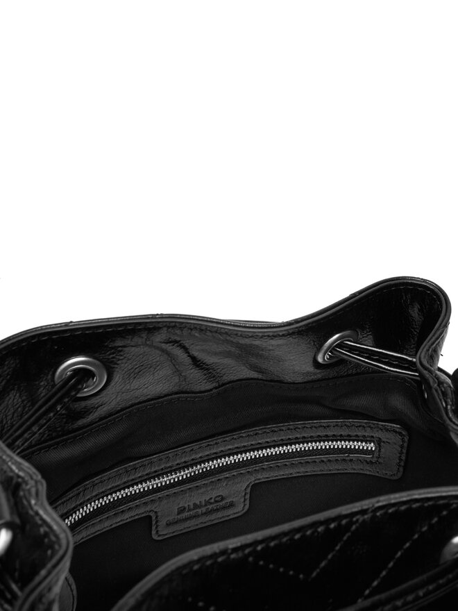 PINKO Geantă PINKO Cargo Bucket Vitello Al 25-26 PLTT 105112 A2JC Negru