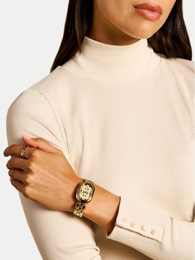 Fossil Zegarek Fossil Sloan Gold-Tone Stainless Steel ES5380 Złoty