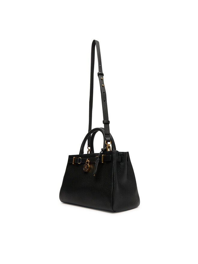 Tommy Hilfiger Τσάντα Tommy Hilfiger American Icon Mini Tote Leather AW0AW17926 Μαύρο