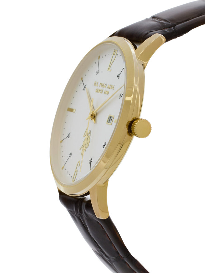 U.S. Polo Assn. Ρολόι U.S. Polo Assn. Dorian USP7279YG Καφέ