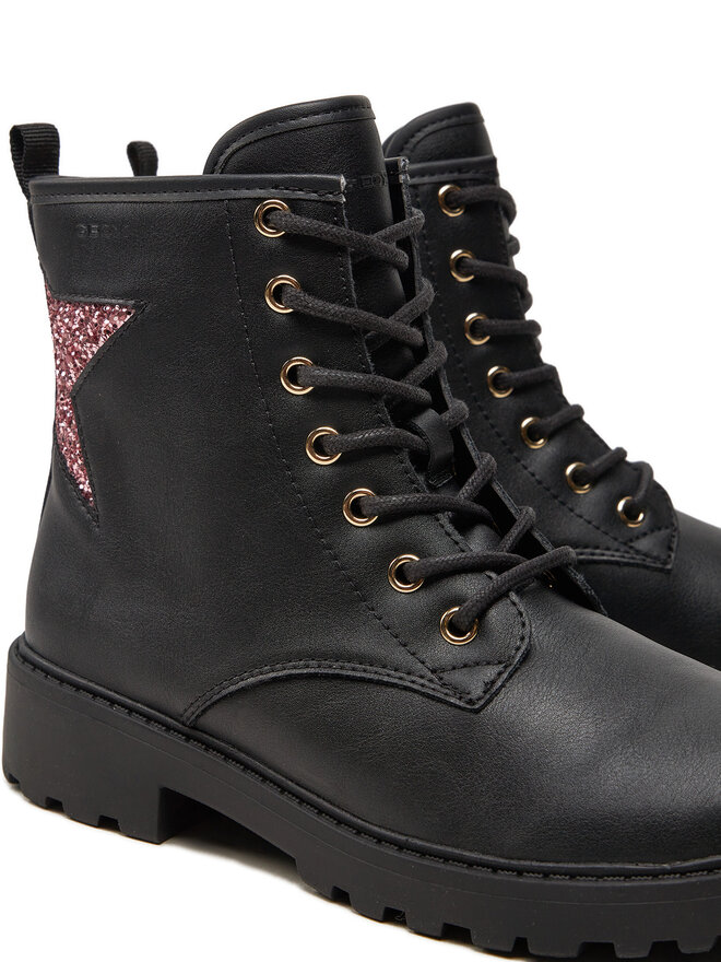 Geox Stiefel Geox Jr Casey J9420G 0BCEW C9B8W S Schwarz