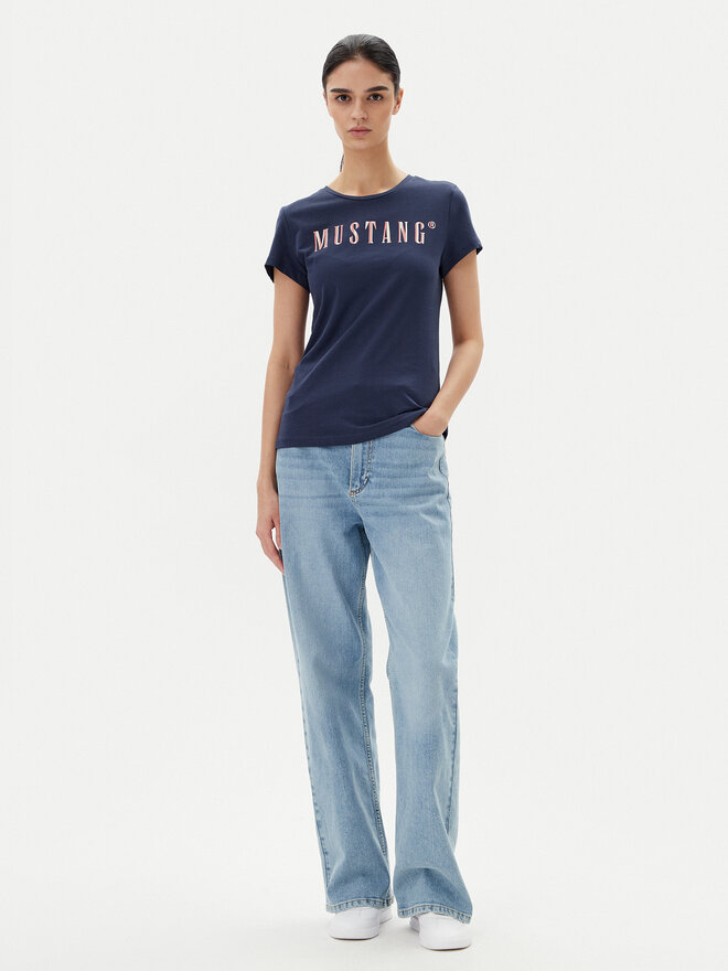 Mustang Mustang Marškinėliai Loa 1016146 Mėlyna Slim Fit