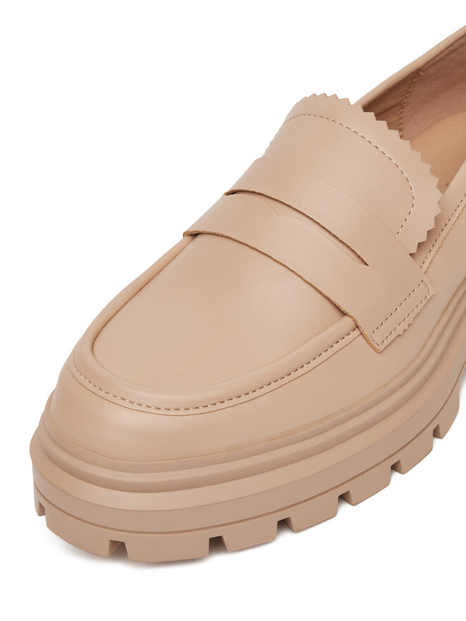 DeeZee Loafersy DeeZee 58682-8 Beżowy