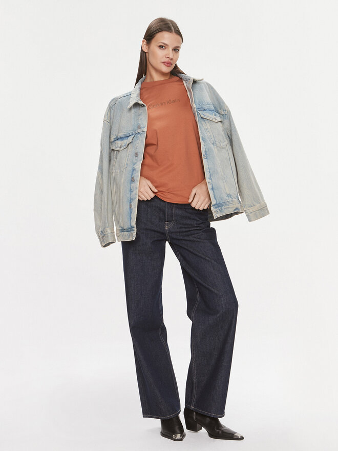 Calvin Klein Calvin Klein Футболка Hero Logo K20K205448 Коричневий Regular Fit