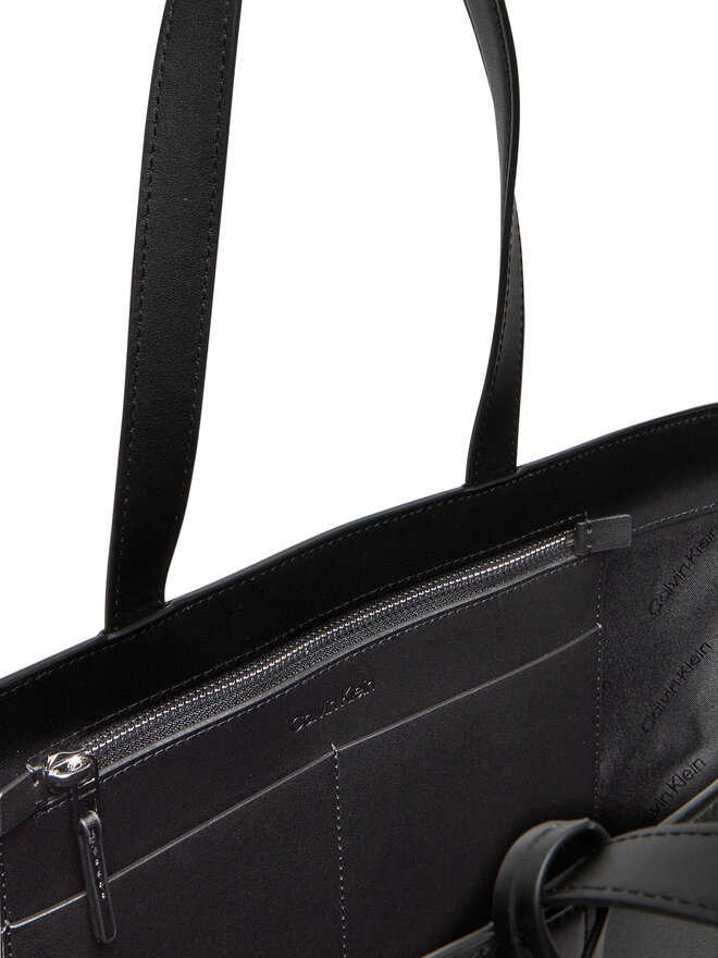 Calvin Klein Τσάντα Calvin Klein Ck Mixmedia Shopper_Raffia K60K613167 Μαύρο