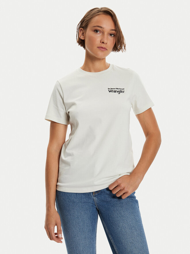 Wrangler Wrangler T-Shirt Graphic 112356428 Λευκό Regular Fit