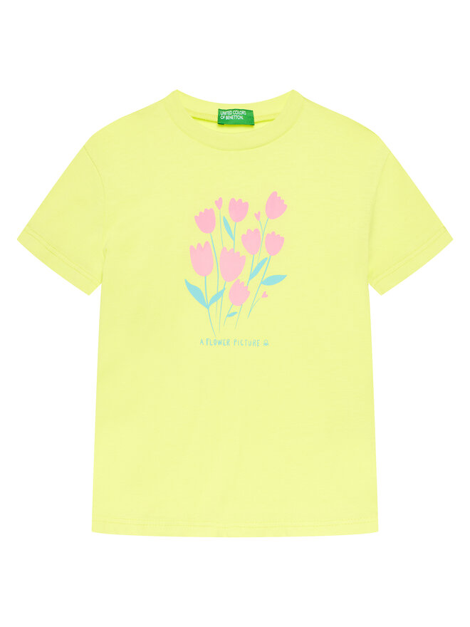 United Colors Of Benetton United Colors Of Benetton Camiseta 3JERG10J3 Amarillo Regular Fit