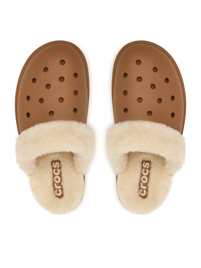 Crocs Hausschuhe Crocs Classic Fuzz Scuff 212143 Braun