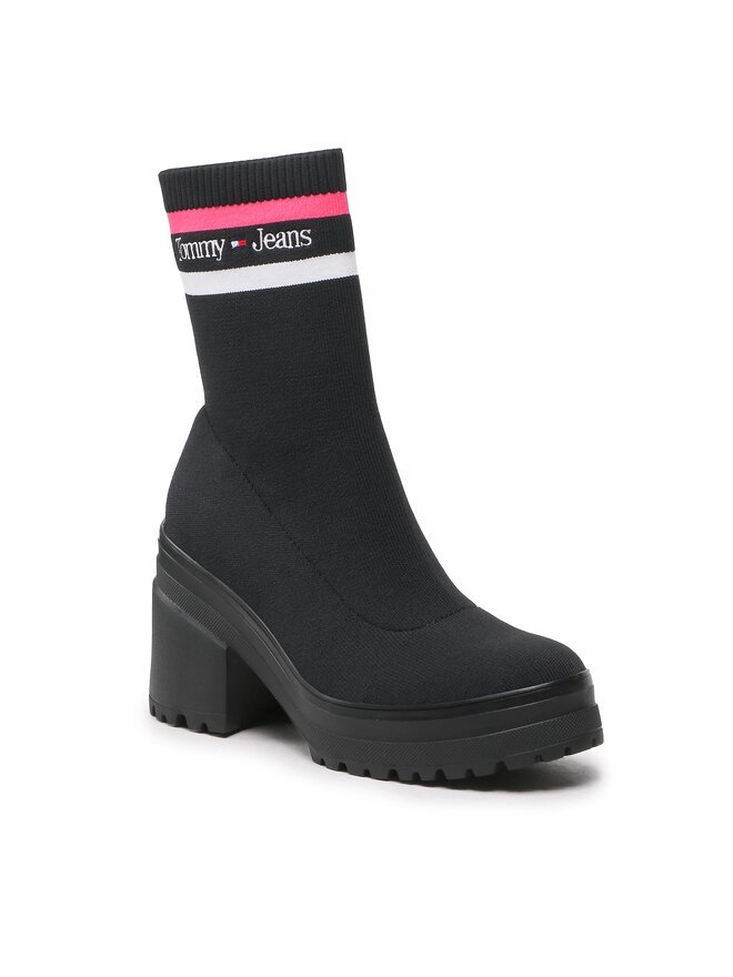Tommy Jeans Aulinukai Tommy Jeans Knitted Boot EN0EN02061 Juoda