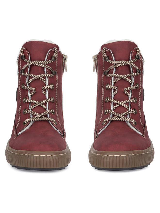 Botki Rieker Z6620-33 Czerwony | eobuwie.com.pl