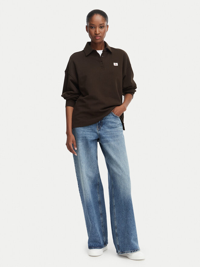 Calvin Klein Jeans Calvin Klein Jeans Sweatshirt LV047G230G Dunkelbraun Relaxed Fit