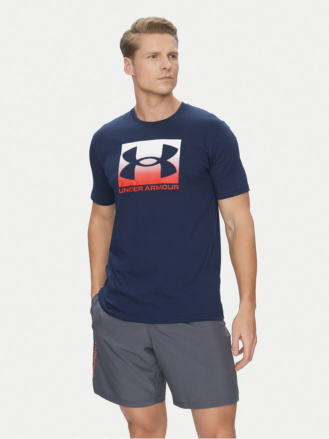 Under Armour Under Armour Marškinėliai Boxed Sports 1386793 Tamsiai mėlyna Loose Fit