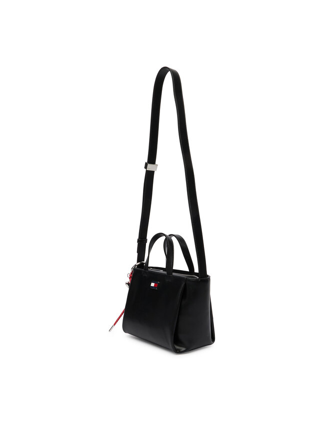 Tommy Jeans Handtasche Tommy Jeans Tjw City Charm Mini Tote AW0AW18580 Schwarz