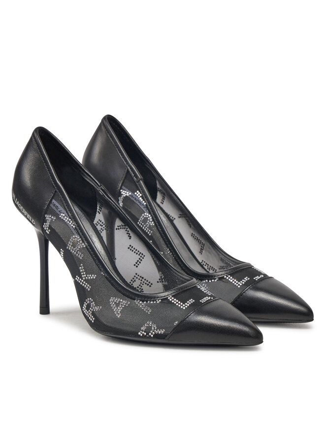 KARL LAGERFELD Pantofi cu toc subțire KARL LAGERFELD Sarabande KL30925A Negru