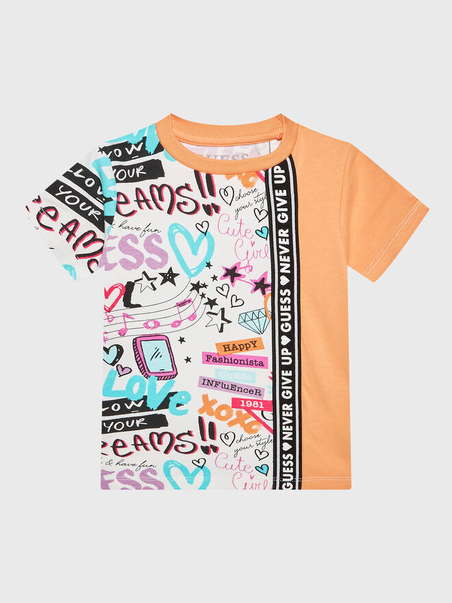 Guess Guess Camiseta K3RI24 K6YW3 Naranja Regular Fit