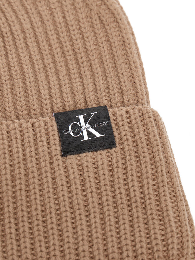 Calvin Klein Jeans Set Schal und Mütze Calvin Klein Jeans Monogram Rib Scarf Beanie Set IU0IU00638 Braun