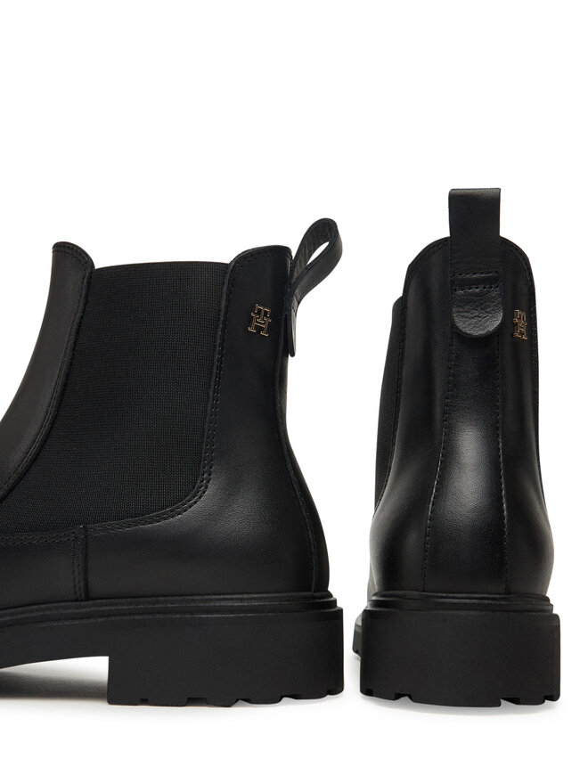 Tommy Hilfiger Klassische Stiefeletten Tommy Hilfiger Cleated FW0FW08766 Schwarz