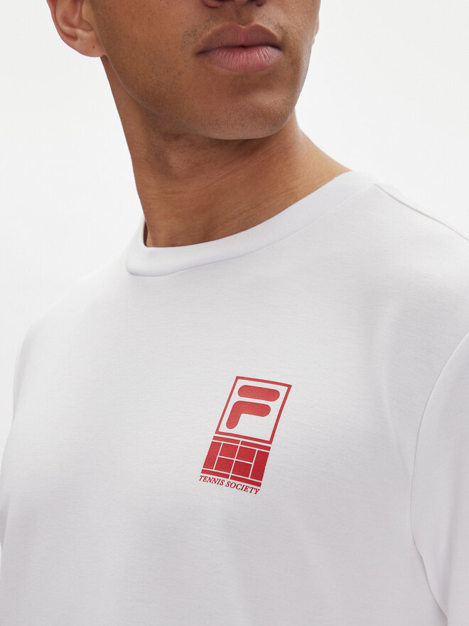 Fila Fila Marškinėliai Lennik FAM0883 Balta Regular Fit