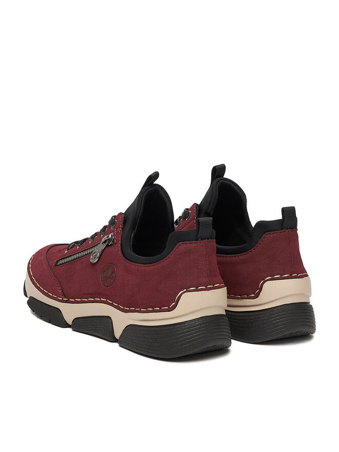 Sneakersy Rieker 45973-36 Bordowy | eobuwie.com.pl