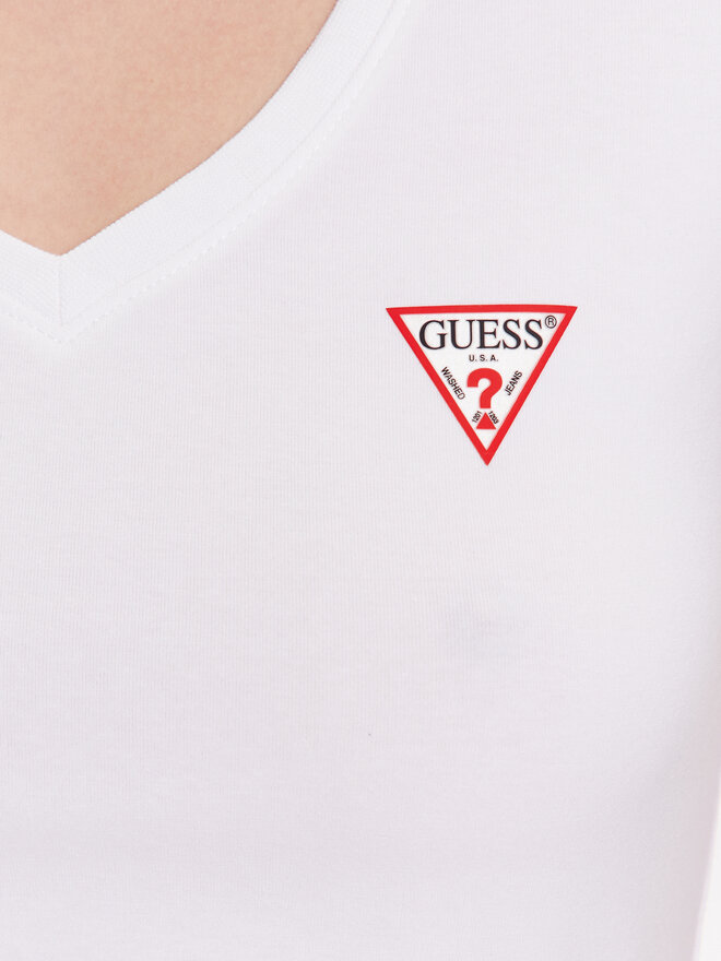 Guess Guess Marškinėliai W2YI45 J1314 Balta Slim Fit