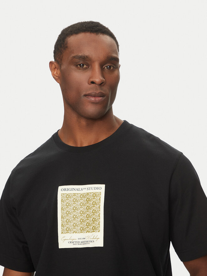 Jack&Jones Jack&Jones Marškinėliai Islington 12273019 Juoda Loose Fit