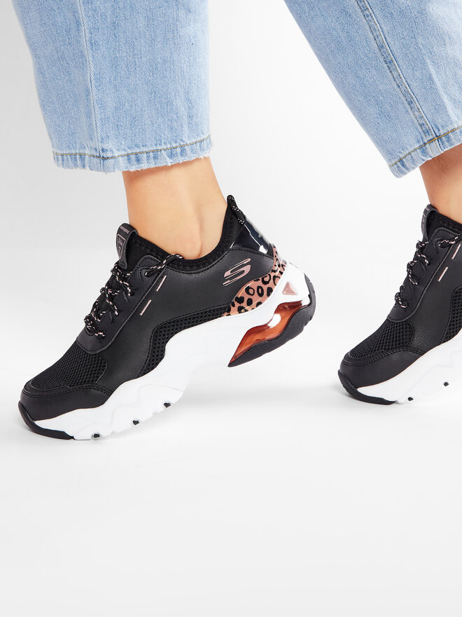 Sneakers Skechers D lites Queen Leopard 149087 BKRG Schwarz eschuhe.at
