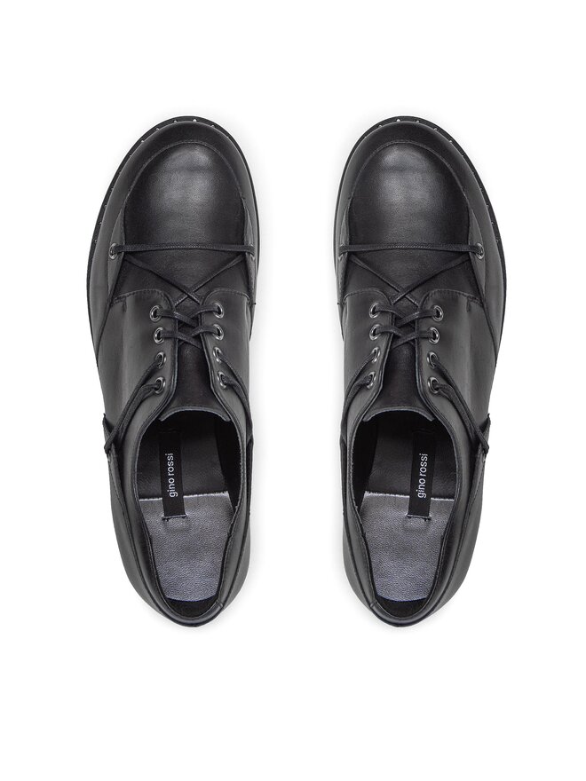GINO ROSSI Oxford cipők Gino Rossi Atsu DPI632-621-E100-9900-0 Fekete